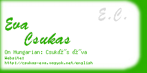 eva csukas business card